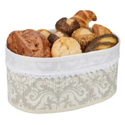 Brødkurv, Bambus, 16x34x23,5 cm, Grå Hot