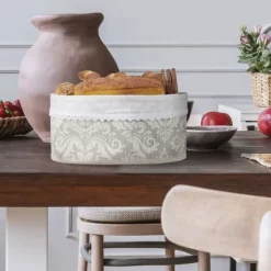 Brødkurv, Bambus, 16x34x23,5 cm, Grå Hot