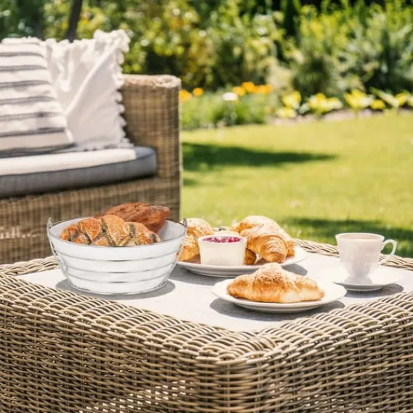 Brødkasser & Brødposer>Brødkurv, Rund Metal, 23x11 cm