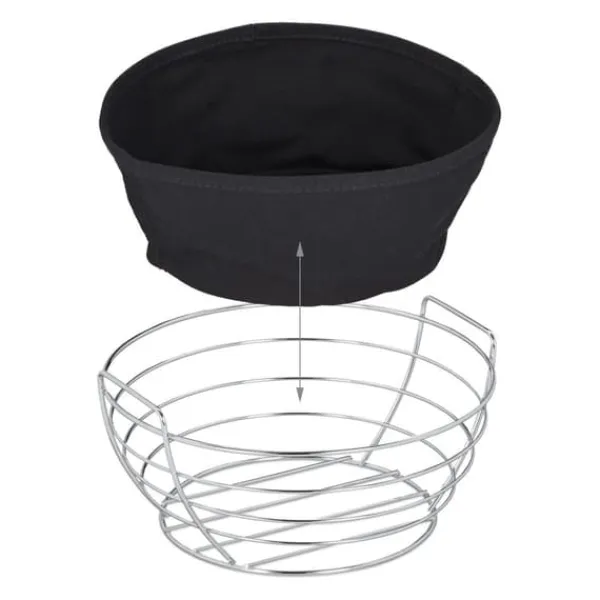 Brødkasser & Brødposer>Brødkurv, Rund Metal, 23x11 cm