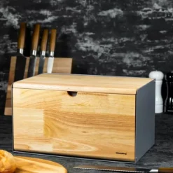 BRØDÆSKE DOBBELT-SIDET BRØDBEHOLDER KLAUSBERG KB-7395 grå Sale