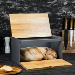 BRØDÆSKE DOBBELT-SIDET BRØDBEHOLDER KLAUSBERG KB-7395 grå Sale