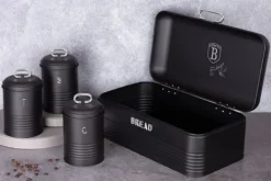 Brødkasser & Brødposer>BRØDÆSKE MED BEHOLDERSÆT BERLINGER HAUS BH-6754 SORT SØLV