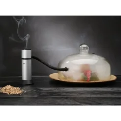 Tilbehør Til Madservering>Bred glaskuppel til rygning af mad på en tallerken med huldiameter. 260 mm - Hendi 199664