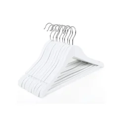 Børne Træbøjler til Tøj, 35x20x1,2 cm, Hvid Hot