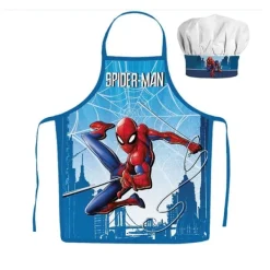 Forklæder>Børneforklæde i to dele med Spiderman Skyline