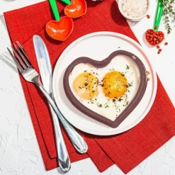 Brun silikone æggeform hjerte SILLINIE Online