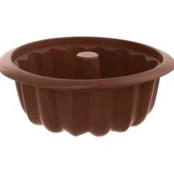 Bagning>Brun silikone kageform med skorsten SILLINIE 26 cm