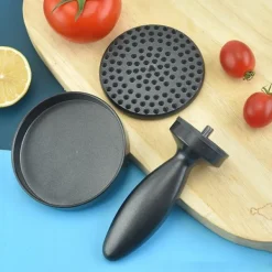 BURGERPRESSE HAMBURGER KØDHULLER manuel 10 cm non-stick Outlet