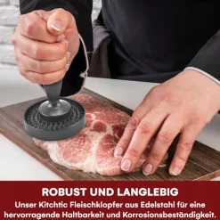 BURGERPRESSE HAMBURGER KØDHULLER manuel 10 cm non-stick Outlet