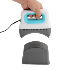 Damppresser>Cap varmepresse - Håndholdt presse - 300 W - 4 trin 130–190 °C - EU stik 220 V - Sikkerhedsbase & hattepude - Non-stick - Grøn/Hvid/Grå