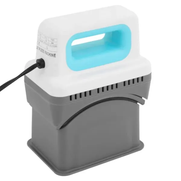 Damppresser>Cap varmepresse - Håndholdt presse - 300 W - 4 trin 130–190 °C - EU stik 220 V - Sikkerhedsbase & hattepude - Non-stick - Grøn/Hvid/Grå