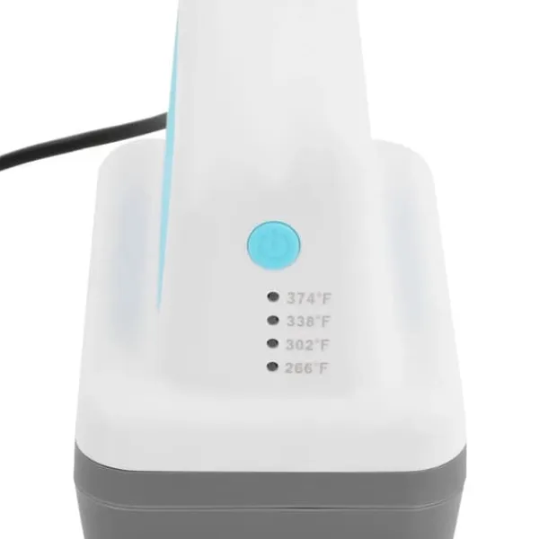 Damppresser>Cap varmepresse - Håndholdt presse - 300 W - 4 trin 130–190 °C - EU stik 220 V - Sikkerhedsbase & hattepude - Non-stick - Grøn/Hvid/Grå