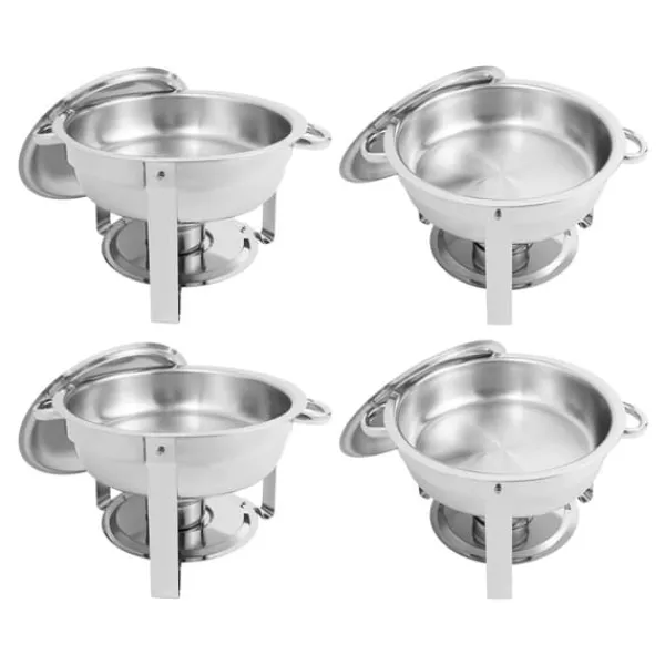 Chafing Dish buffet-sæt, selvbetjenings madvarmer 4,5 L, lilla, rustfrit stål, spritfyret, til fester og bryllupper Best