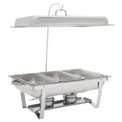 Chafing Dish Buffetvarmer - Serveringsvarmer - Rustfrit Stål - Til Catering, Restaurant & Hotel - Kommerciel New