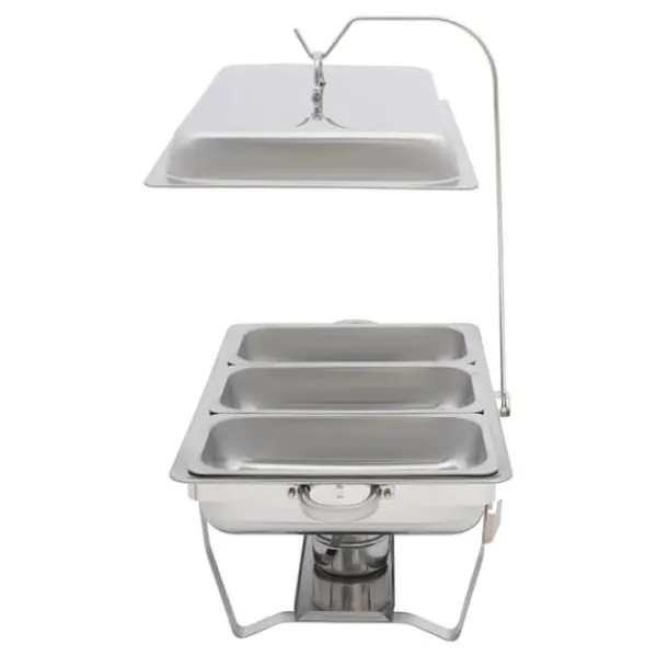 Chafing Dish Buffetvarmer - Serveringsvarmer - Rustfrit Stål - Til Catering, Restaurant & Hotel - Kommerciel New