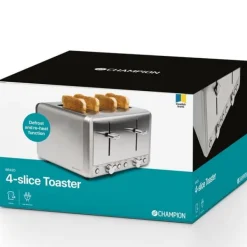 Champion Brödrost 4 skivor Rostfri