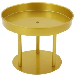 Serveringsfad & Skåle>Cirkulære Blomsterstande, Sæt af 10, Guld Finish, Holdbar Stål Konstruktion,lille størrelse