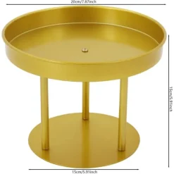 Serveringsfad & Skåle>Cirkulære Blomsterstande, Sæt af 10, Guld Finish, Holdbar Stål Konstruktion,lille størrelse