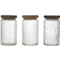 Cisele krukke med akacielåg 1l farvet glas Online