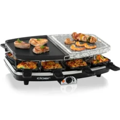 Fonduesæt>Cloer 6435 Raclette Grill med Natursten 1200W