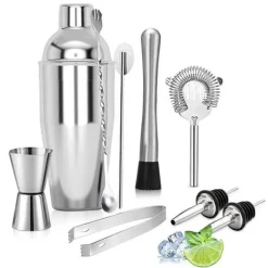 Cocktailset 9-dele Barset 550 ml Shaker rustfrit stål Hot