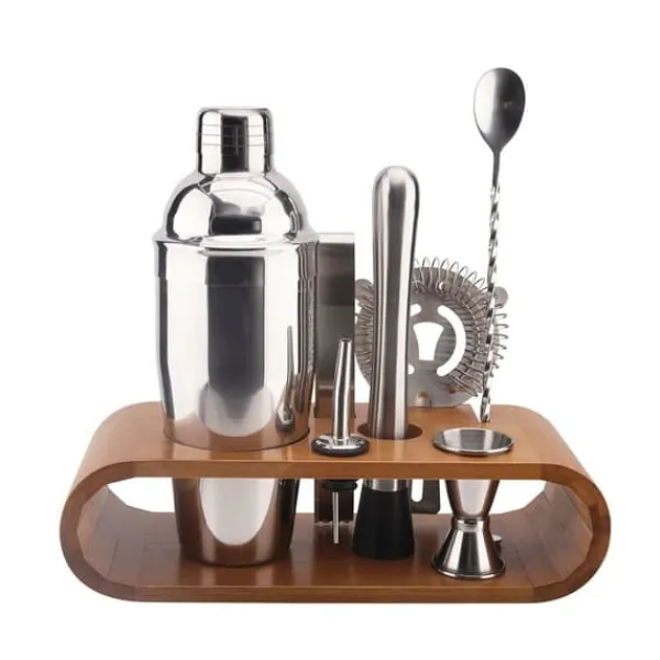 Barudstyrssæt>Cocktailsæt med bambusbakke