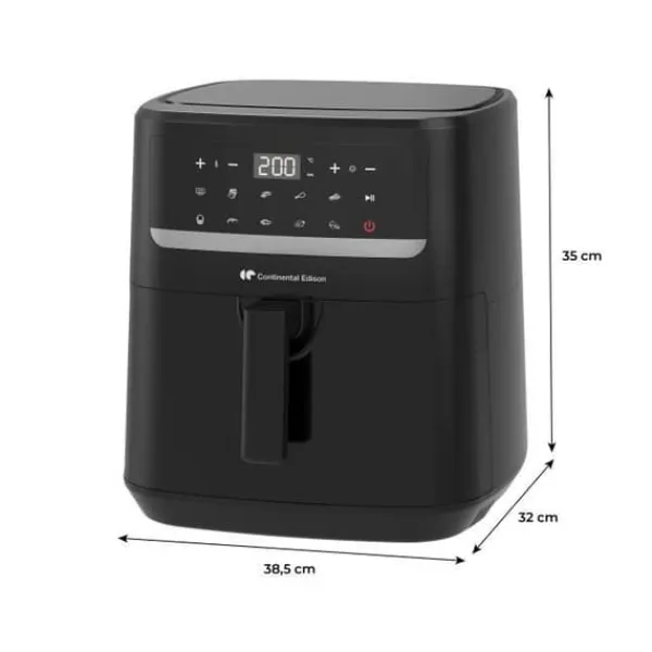 Fritøse>Continental Edison CEFR240092L Airfryer - 1800W - 9,2L - Svart