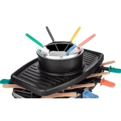 Continental Edison FD12881 Raclette och Fondue 8 personer - Svart Outlet
