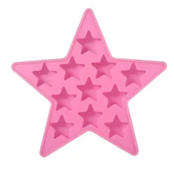 Isforme>Cool Silikone Isterningbakke - Stjerneformet Form til Klubbarfest (Pink)