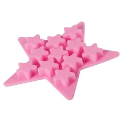 Isforme>Cool Silikone Isterningbakke - Stjerneformet Form til Klubbarfest (Pink)
