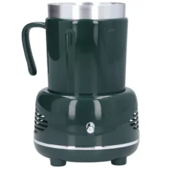 Cooler Warmer Cup Snabbkylning Uppvärmning Enkel kontroll Böjt handtag Halkskyddade kuddar Kaffevärmare för kaffebjörn Flaska Grön