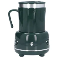 Cooler Warmer Cup Snabbkylning Uppvärmning Enkel kontroll Böjt handtag Halkskyddade kuddar Kaffevärmare för kaffebjörn Flaska Grön