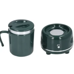 Cooler Warmer Cup Snabbkylning Uppvärmning Enkel kontroll Böjt handtag Halkskyddade kuddar Kaffevärmare för kaffebjörn Flaska Grön