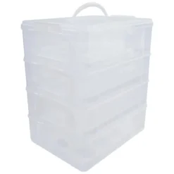 Cupcake Bærer, 4 Lag, Ergonomisk Design,sort