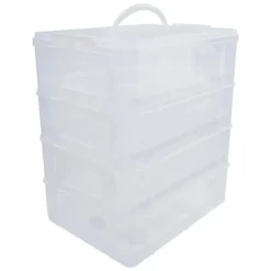 Cupcake Bærer, 4 Lag, Ergonomisk Design,sort