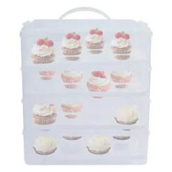 Kagedåser>Cupcake Bærer, Bærbar Design, 4-Lags Kapacitet,Klar