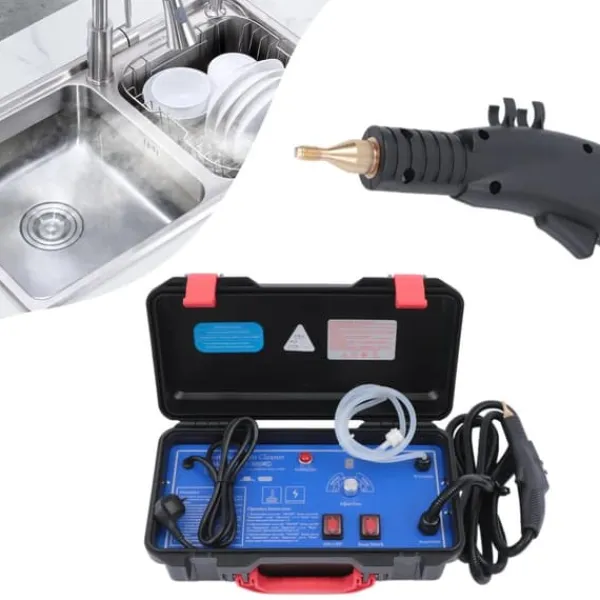 Damprenser til bil og hjem - Håndholdt højtryksdamprenser - Bærbar - Multifunktion - Affedtning & desinficering - Til køkken og bilinteriør Discount