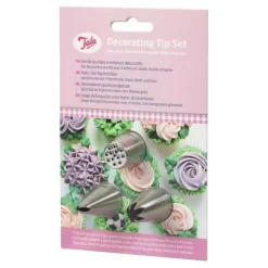 Tala Udstyr Til Kagedekoration>Dekorationsset - Stjärna, Löv, gräs tyll med spritspåse