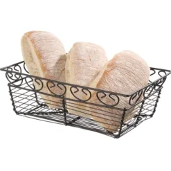 Dekorativ rektangulær trådkurv til servering af brød - Hendi 425855 Outlet