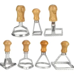 Pastaforme & Pasta-Udstikkere>7-delt dumplingformsæt - gør-det-selv-stempelpresse til småkager, kager, wienerbrød og pasta - køkkentilbehør