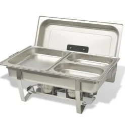 4-delt fyrfadesæt i rustfrit stål - Ideelt til catering og arrangementer | Farve: Stål | Størrelse: Standard gastronome mål Online