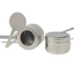 4-delt fyrfadesæt i rustfrit stål - Ideelt til catering og arrangementer | Farve: Stål | Størrelse: Standard gastronome mål Online