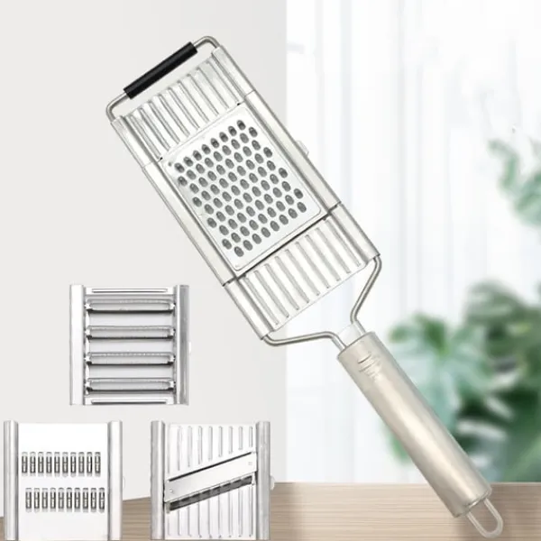 Mandolin- & Rivejern>3-delt rivejern i rustfrit stål - Sølv