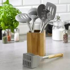 6-delt sæt Kinghoff KH-1325 akacie køkkenredskaber Discount