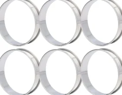 Bagning>6-delte scone ringe, bageringe rustfri stål engelske muffinringe dobbelt volumen nem at fjerne gør-det-selv-ring mousse kageform muffinringe velegnet | CDON