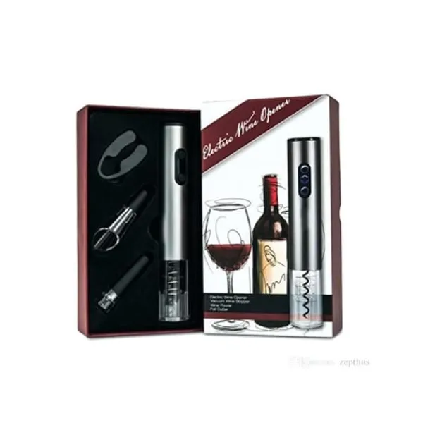 Proptrækker>Deluxe Elektrisk proptrækker set - 4 dele