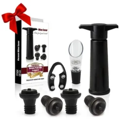 Flaskepropper>Deluxe Vin stopper - Vacum set 7 dele