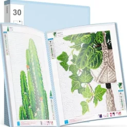 Opbevaring Af Fotografier>Diamantbroderi - Broderiopbevaringsalbum Sort - A2 (op til 60 broderier)