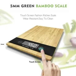 Digital køkkenvægt Bogstavvægt Bambus 5kg/1g Best
